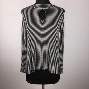 AEO Soft & Sexy Ribbed Mock Neck Keyhole Top